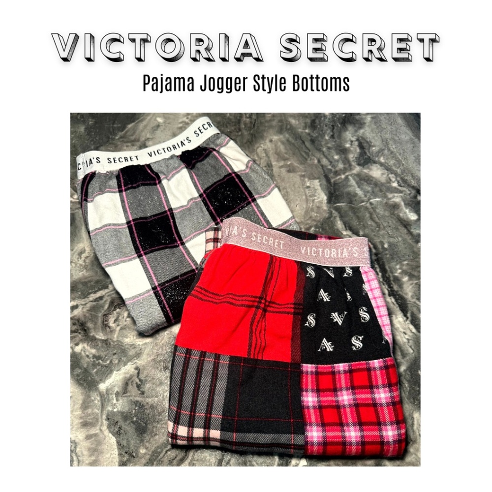 Lot of 2 Victoria Secret Jogger style Pant Pajama Bottoms Sleepwear small